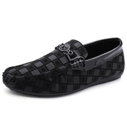 Zapatos de conducir casuales sin cordones para hombre Loom & Soul – Mocasines ligeros con diseño de celosía, tacón plano y ajuste de boca poco profunda