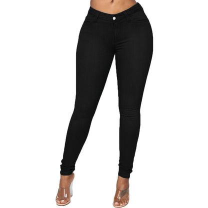 Loom & Soul Jeans Skinny Europeos para Mujer – Pantalones de Mezclilla Elásticos Lavados
