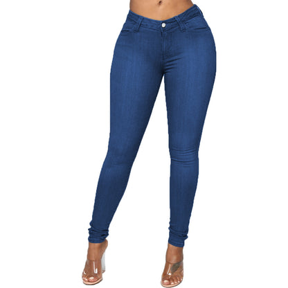 Loom & Soul Jeans Skinny Europeos para Mujer – Pantalones de Mezclilla Elásticos Lavados