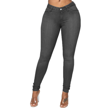 Loom & Soul Jeans Skinny Europeos para Mujer – Pantalones de Mezclilla Elásticos Lavados