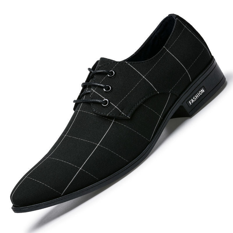 Zapatos de vestir de cuero y lona para hombre Loom & Soul™ - Zapatos informales de negocios ligeros y transpirables para la elegancia de todos los días