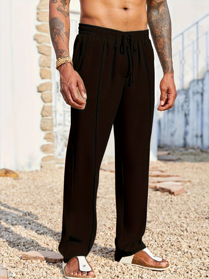 Pantalones casuales de pana para hombre – Corte recto ajustado, antiarrugas
