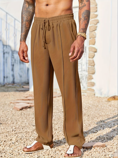 Pantalones casuales de pana para hombre – Corte recto ajustado, antiarrugas