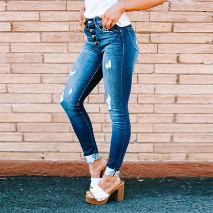 Jeans skinny déchirés Loom & Soul™ – Jean taille moyenne pour femme