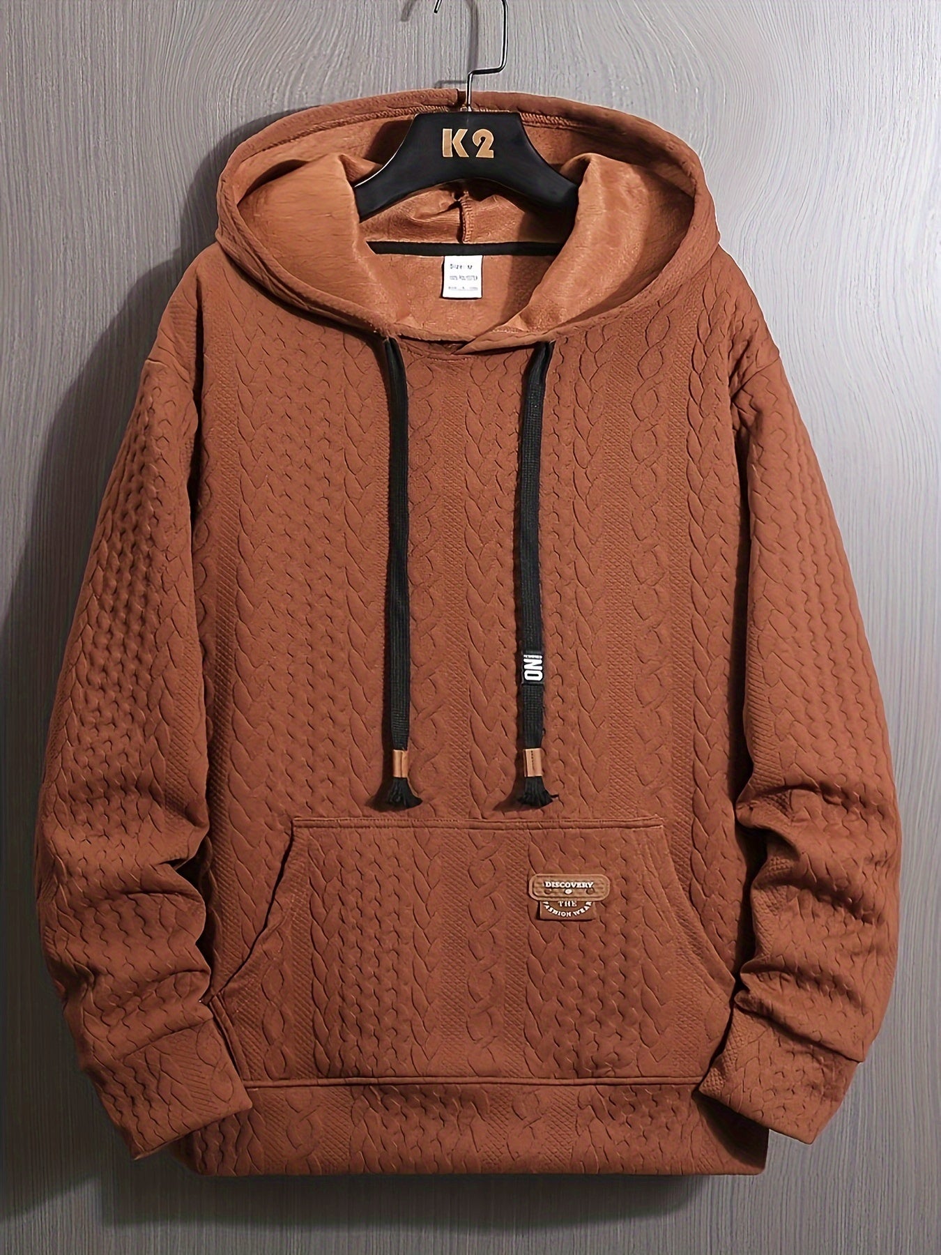 Sweat à capuche sport pour homme – Manches longues couleur unie 280 g/m²