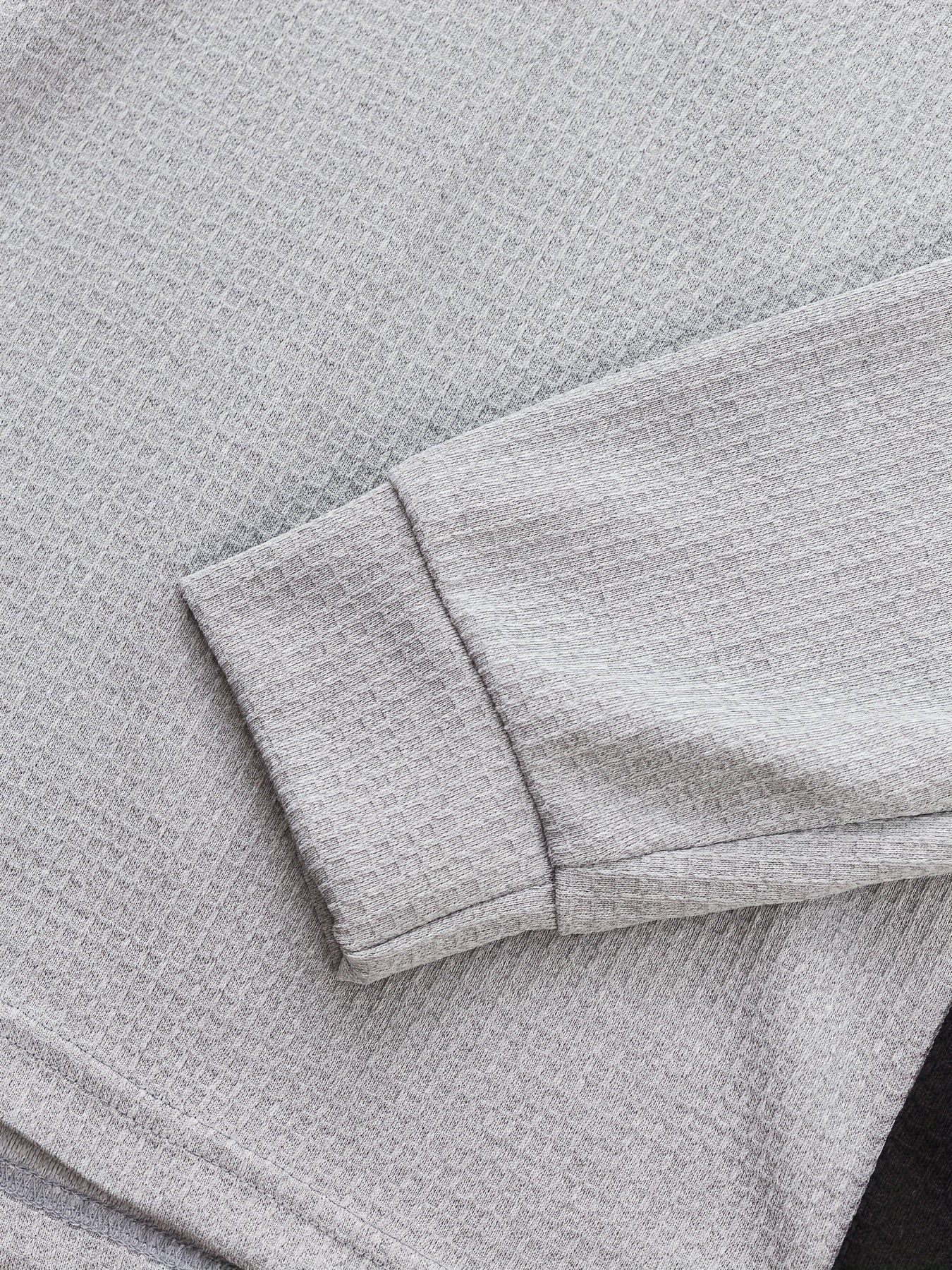 Chemise Henley gaufrée pour homme – Haut boutonnée toutes saisons blanc et noir