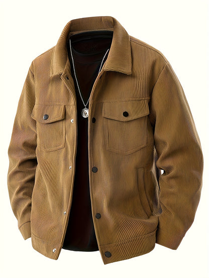 Chaqueta de invierno cortavientos para hombre – Abrigo de pana con aislamiento