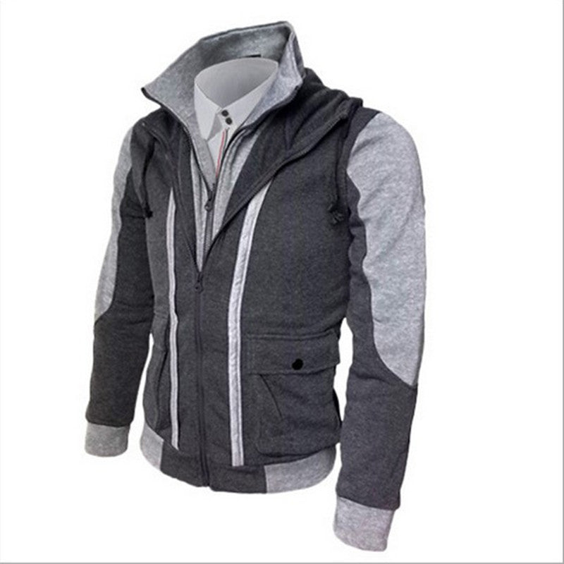 Cárdigan de algodón con capucha para hombre Loom & Soul – Chaqueta con cremallera de corte ajustado para primavera