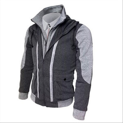 Cárdigan de algodón con capucha para hombre Loom & Soul – Chaqueta con cremallera de corte ajustado para primavera