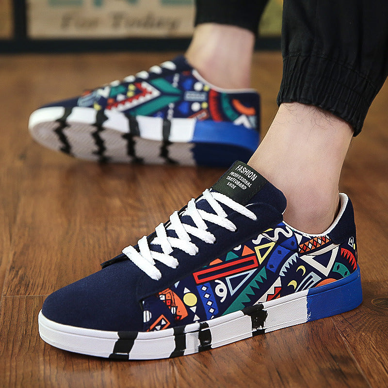 Zapatillas de Lona de Moda Loom & Soul™ para Hombre – Zapatos Casuales con Cordones, Costuras de Ante y Suela de Goma