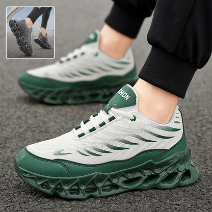 Loom & Soul™ Zapatillas de deporte con cordones para hombre – Zapatillas deportivas y casual con suela gruesa