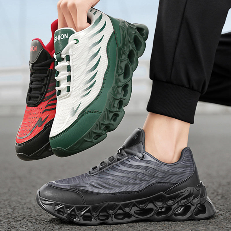 Loom & Soul™ Zapatillas de deporte con cordones para hombre – Zapatillas deportivas y casual con suela gruesa