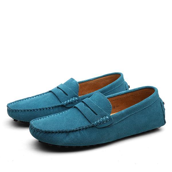 Zapatos Casuales de Piel para Hombre Loom & Soul – Parte Superior de Piel Genuina de Vacuno, Forro de Piel de Cerdo, Suela de Goma Antideslizante, Puntera Redonda, Comodidad sin Cordones