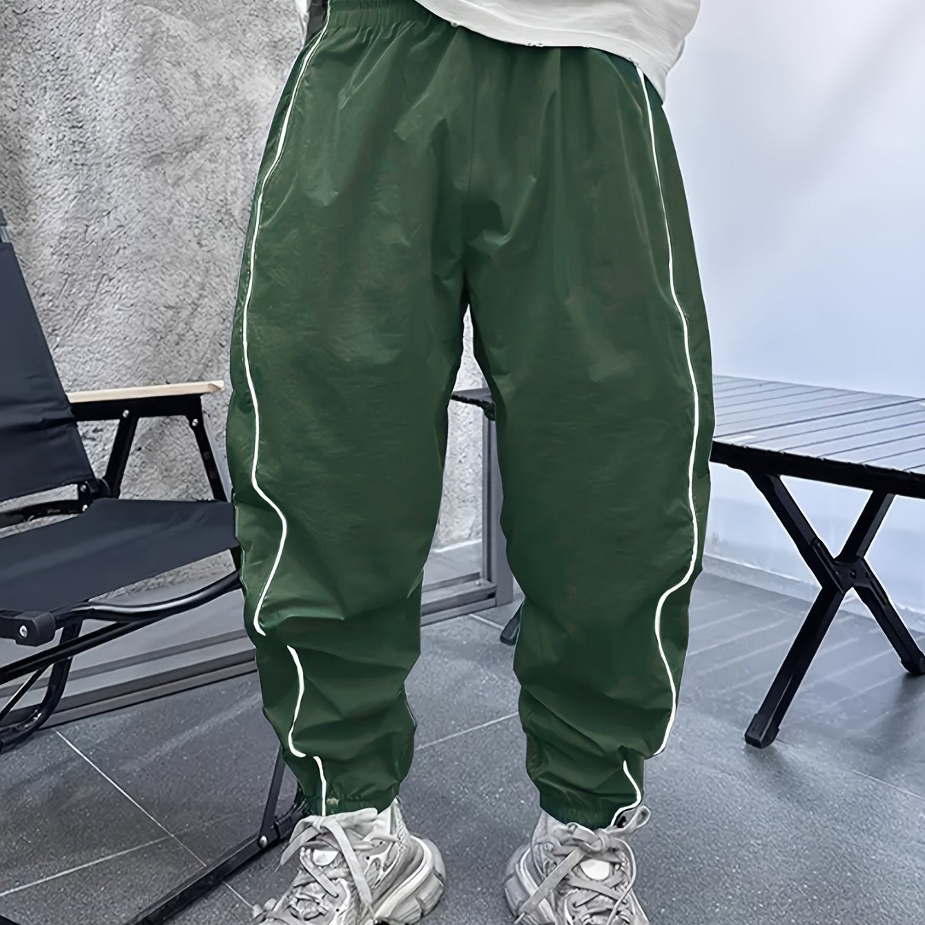 Pantalones de Jogging Holgados de Hombre con Cordón – Transpirables Informales para Exteriores