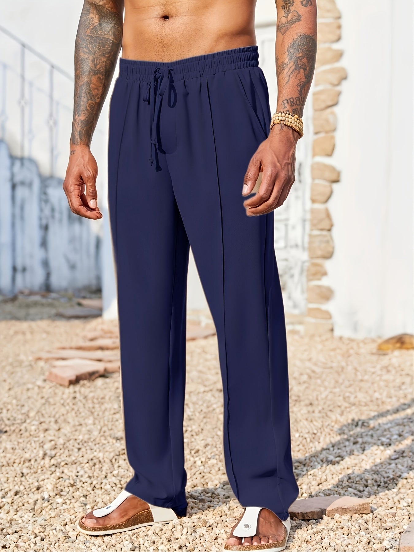 Pantalones casuales de pana para hombre – Corte recto ajustado, antiarrugas