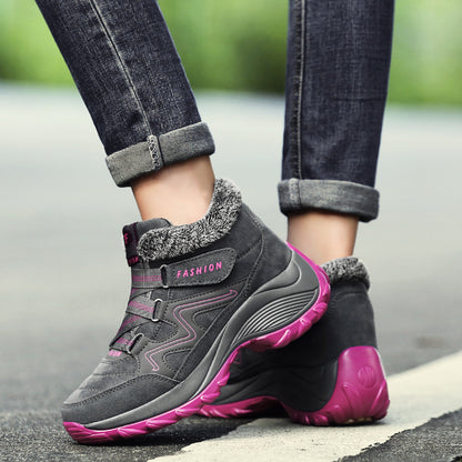 Loom & Soul™ Zapatos de cuero para senderismo de mujer – Botas de trekking impermeables antideslizantes para camping y aventura
