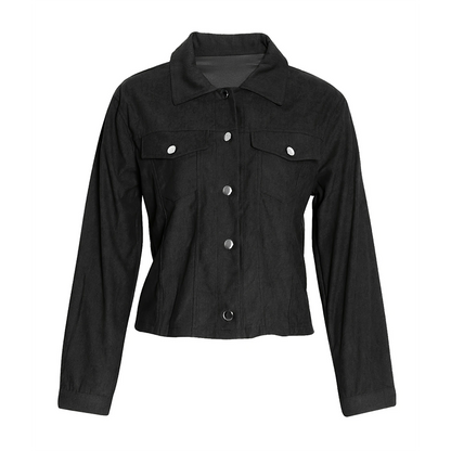Chaqueta de pana abotonada para mujer – Ropa de abrigo informal ligera