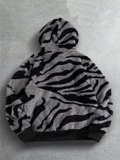 Sweat à Capuche Imprimé Léopard Homme – Sweat-shirt Doux Tendance Streetwear
