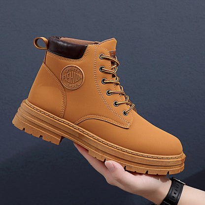 Botas Martin para hombre Loom & Soul™ – Botines de invierno gruesos impermeables con suela de goma antideslizante