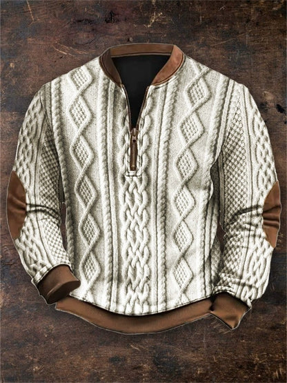 Sudadera con cremallera y estampado digital 3D para hombre - Estilo primavera y otoño