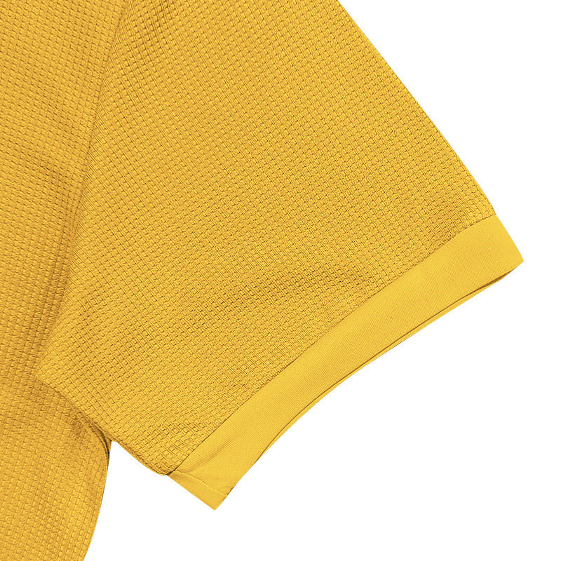 Polo para hombre Loom & Soul™ con textura de gofre – Camisa de verano de manga corta, corte entallado y solapa