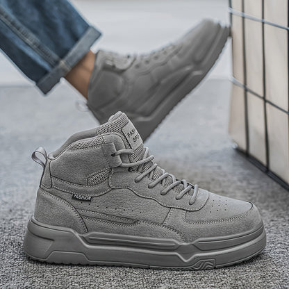 Zapatillas de deporte urbanas de caña alta para hombre – Zapatillas deportivas con cordones
