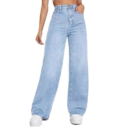 Jean coupe droite classique Loom & Soul™ à taille mi-haute – Pour femme