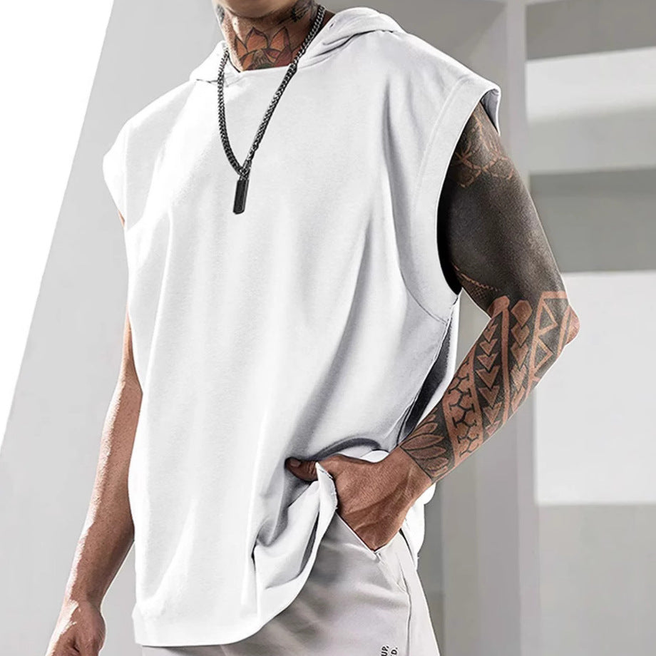 Men’s Sleeveless Hoodie Vest – Performance Gym & Summer Fit