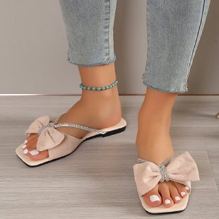 Women’s Bow-Knot Slides – Casual Outdoor Comfort Slippers