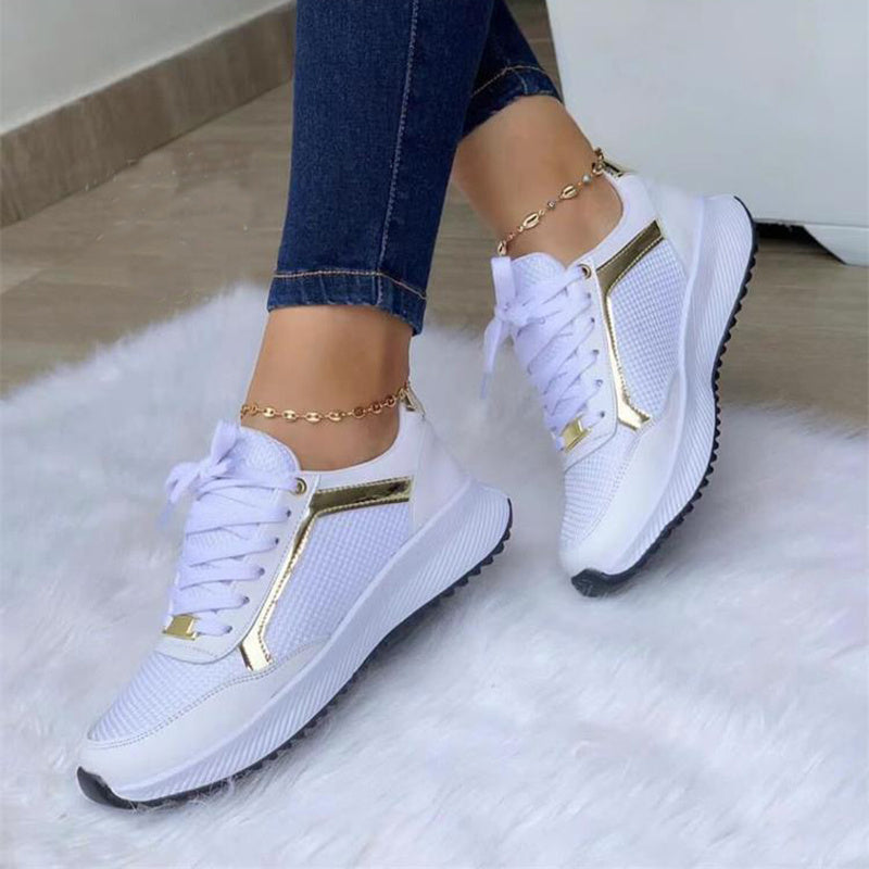 Zapatillas deportivas con cordones Loom & Soul™ para mujer – Calzado informal de malla transpirable para uso diario con comodidad y estilo