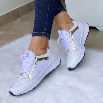 Zapatillas deportivas con cordones Loom & Soul™ para mujer – Calzado informal de malla transpirable para uso diario con comodidad y estilo