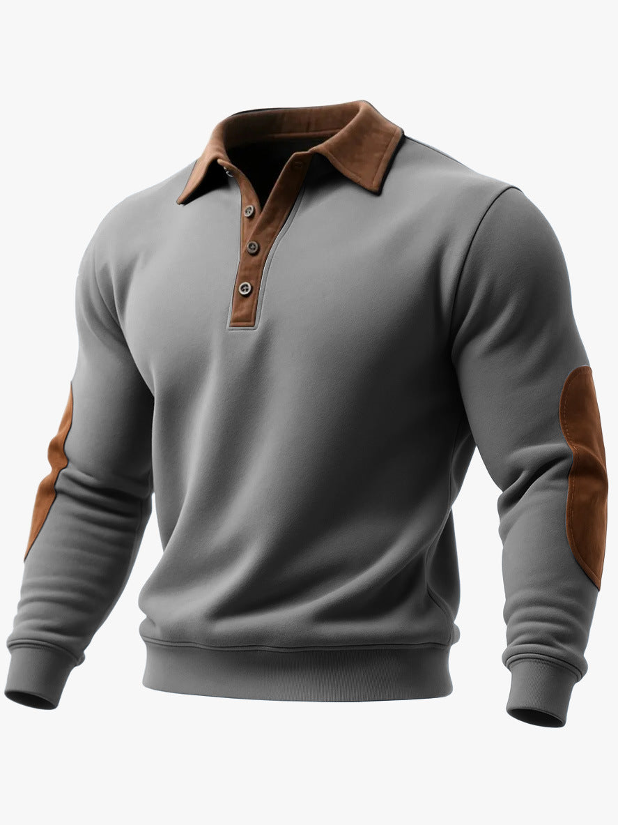 Sudadera con media cremallera y estampado 3D estilo étnico para hombre – Casual, holgada, de manga larga