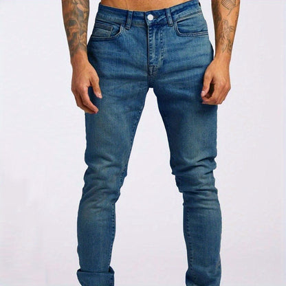 Vaqueros elásticos ajustados grises para hombre – Vaqueros transpirables y modernos para todas las estaciones