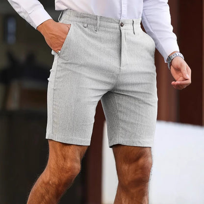 Men’s Cotton Straight Shorts – Clean Minimal Summer Fit