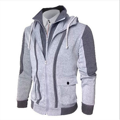 Cárdigan de algodón con capucha para hombre Loom & Soul – Chaqueta con cremallera de corte ajustado para primavera