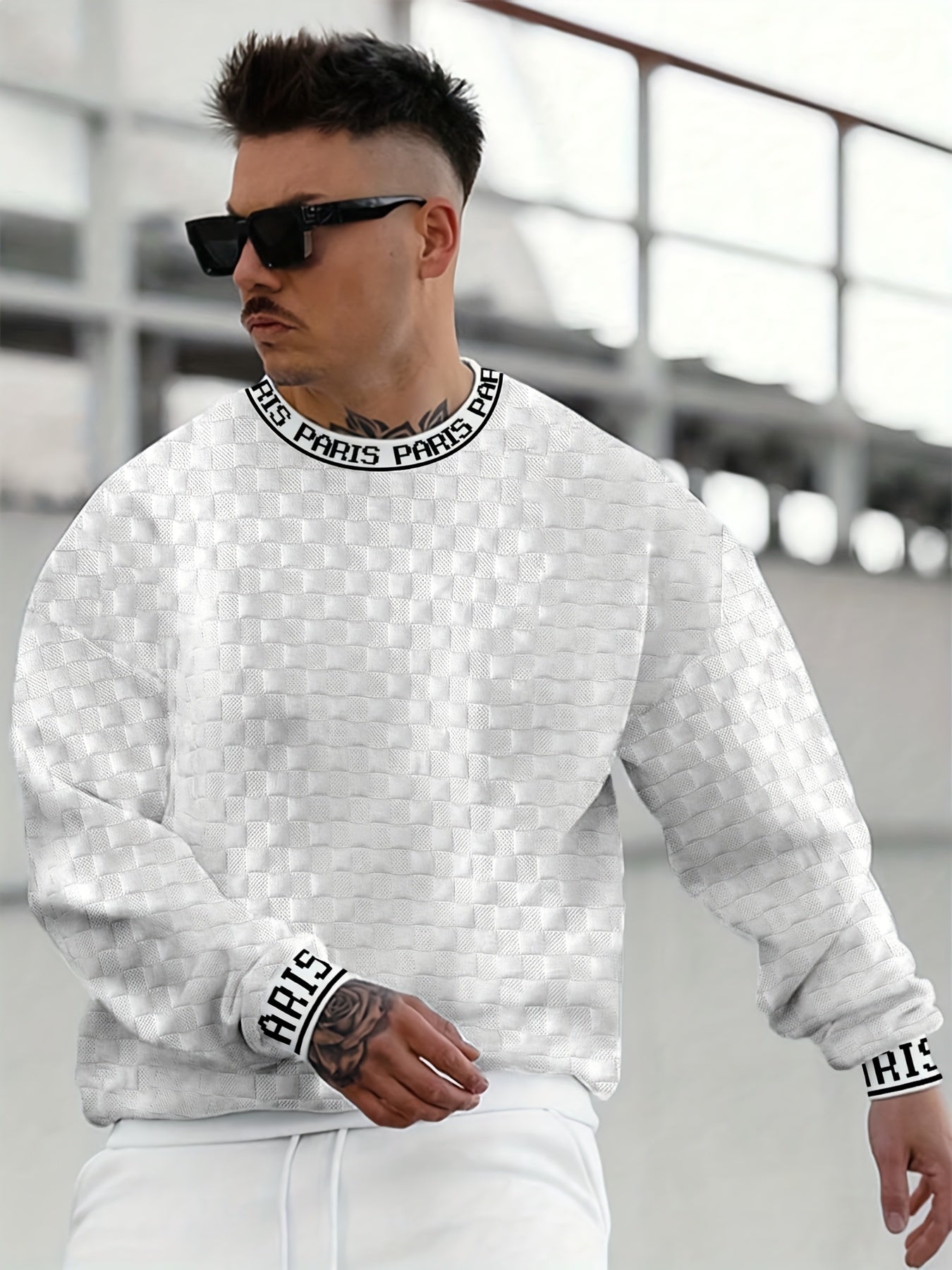 Sudadera Jacquard de Rendimiento para Hombre – Jersey Deportivo Casual