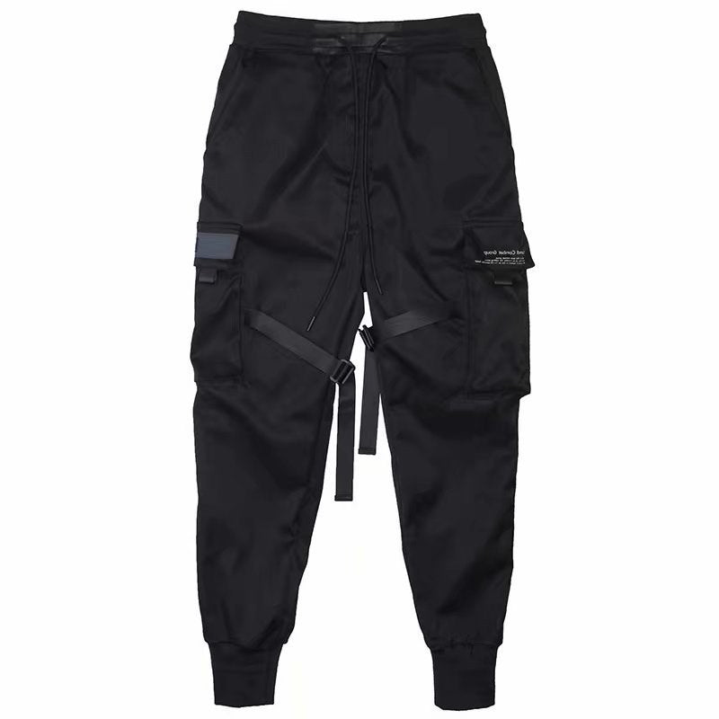 Loom & Soul™ Pantalones de Chándal Harem con Cintas – Pantalones Cargo Urbanos Multibolsillos para Hombre