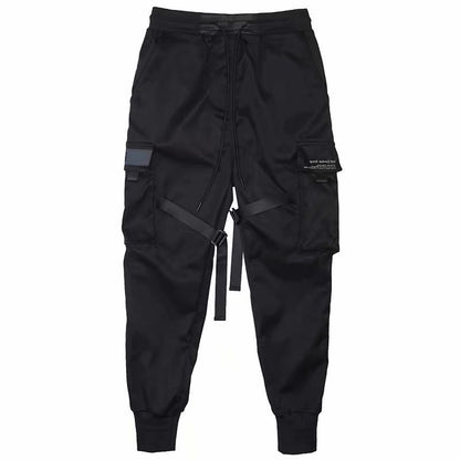 Loom & Soul™ Pantalones de Chándal Harem con Cintas – Pantalones Cargo Urbanos Multibolsillos para Hombre