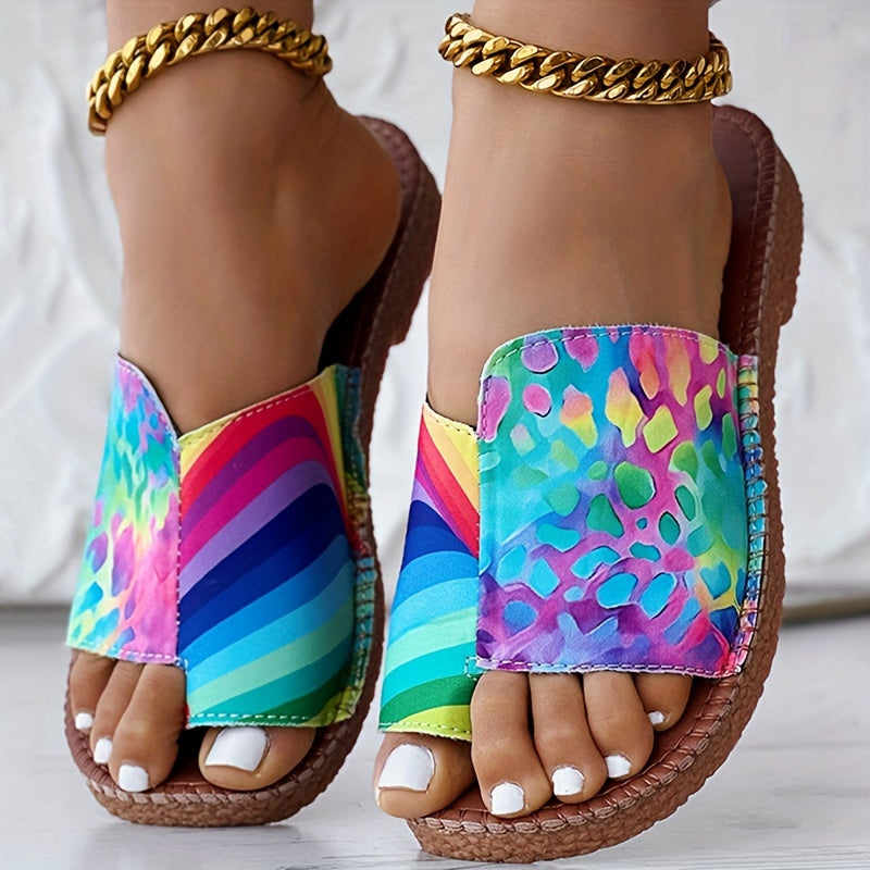Chanclas con estampado de cebra y leopardo – Sandalias con poste en el dedo de patrón atrevido