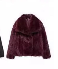 Abrigo de felpa con solapa mullida Loom & Soul™ – Chaqueta de invierno cálida para mujer para una comodidad elegante y sin esfuerzo