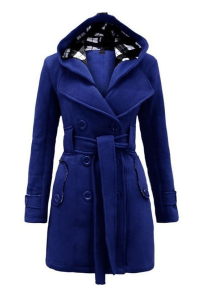 Abrigo de invierno Loom & Soul para mujer – Chaqueta larga con capucha, cálida y gruesa