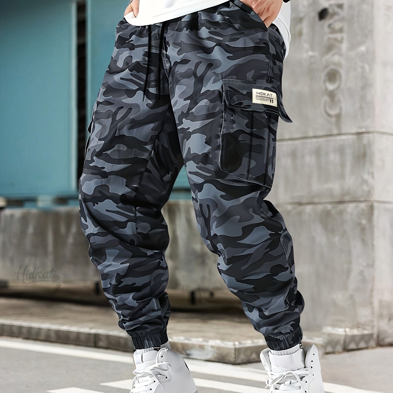 Men’s Camouflage Cargo Pants – Tactical Camo Jogger Hiking Trousers