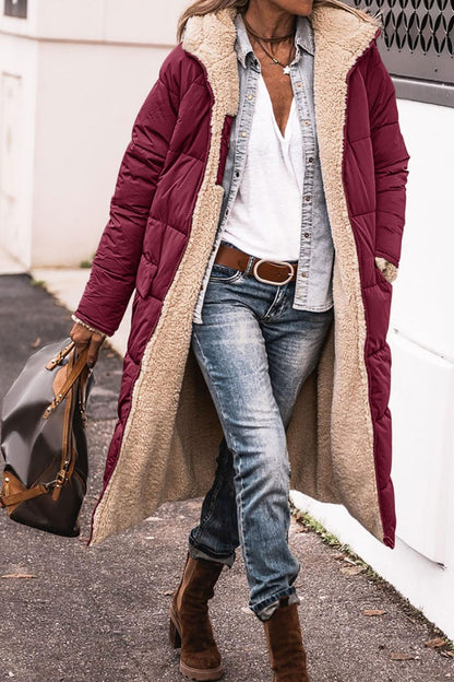 Chaqueta larga Loom & Soul™ Street Chic — Chaqueta de mezcla de algodón de longitud media para mujer con bolsillos | Elegante, cómoda y que inspira confianza