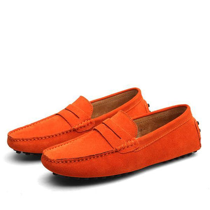 Zapatos Casuales de Piel para Hombre Loom & Soul – Parte Superior de Piel Genuina de Vacuno, Forro de Piel de Cerdo, Suela de Goma Antideslizante, Puntera Redonda, Comodidad sin Cordones