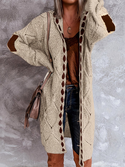 Cardigan ouvert vintage – Pull boutonné en maille douce pour l'automne/hiver