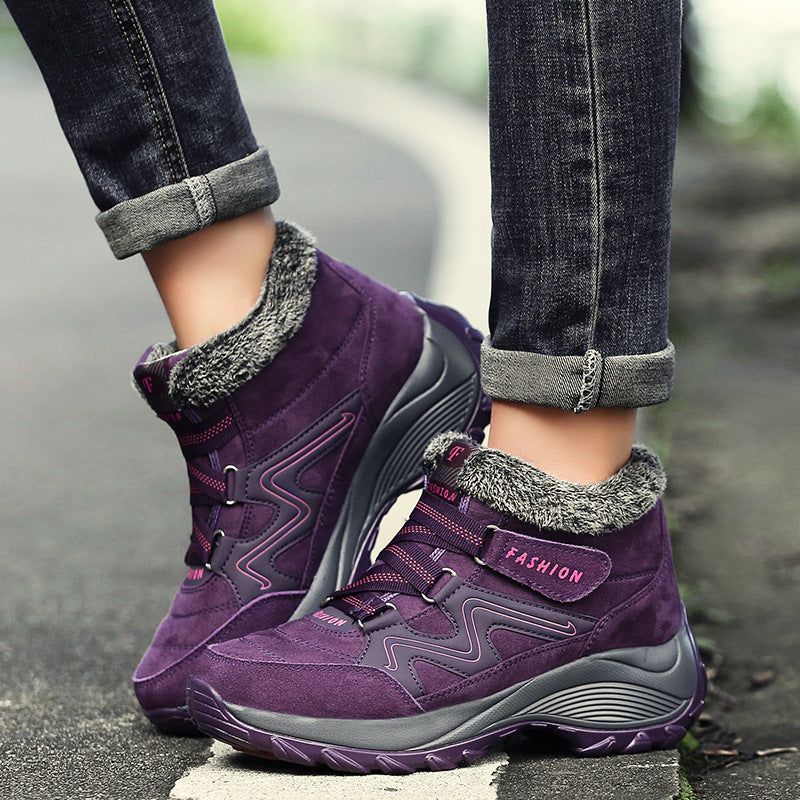 Loom & Soul™ Zapatos de cuero para senderismo de mujer – Botas de trekking impermeables antideslizantes para camping y aventura