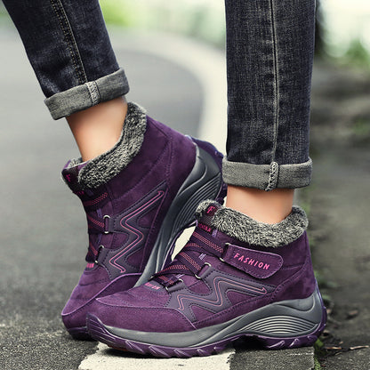 Loom & Soul™ Zapatos de cuero para senderismo de mujer – Botas de trekking impermeables antideslizantes para camping y aventura