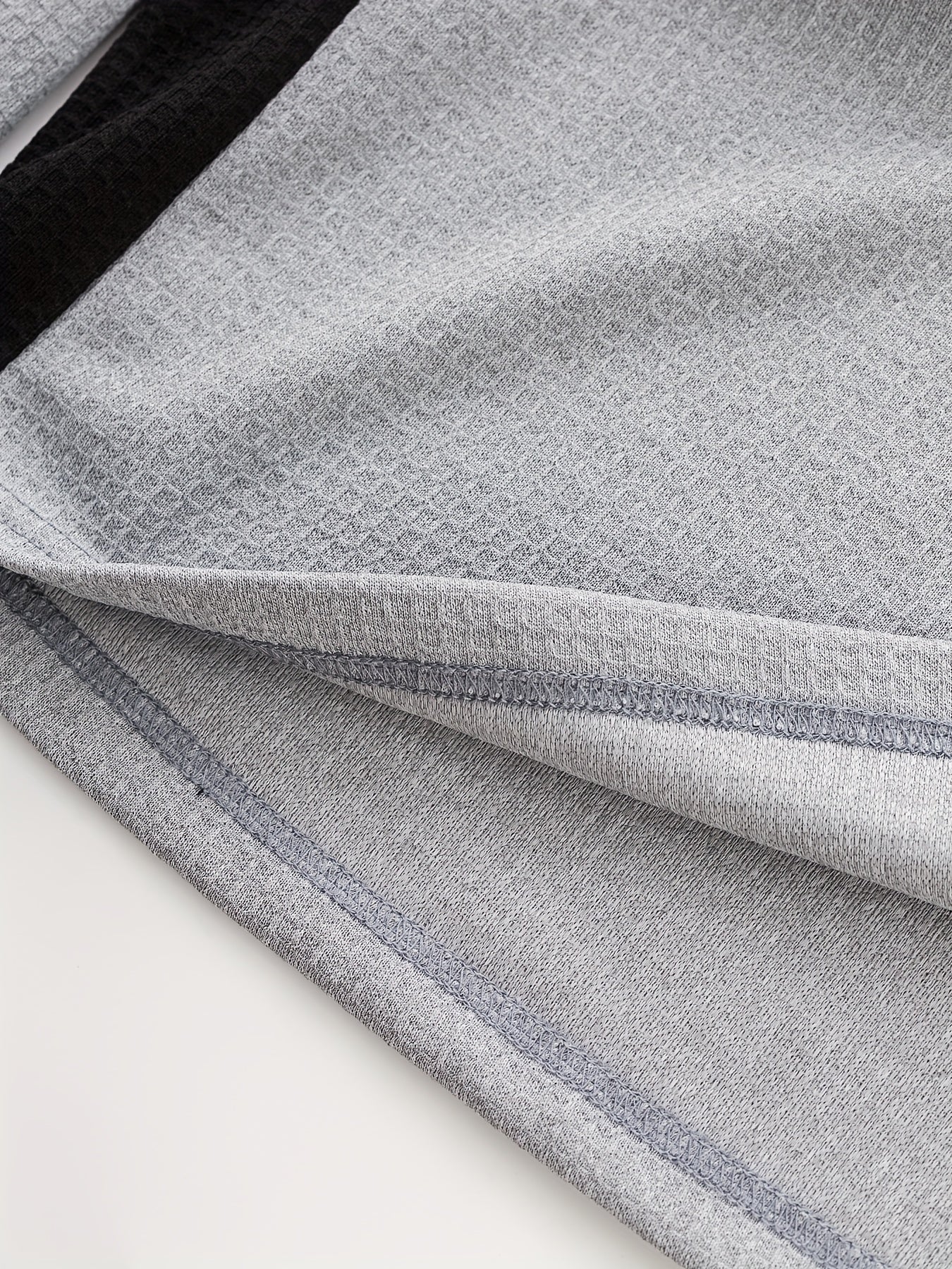 Chemise Henley gaufrée pour homme – Haut boutonnée toutes saisons blanc et noir