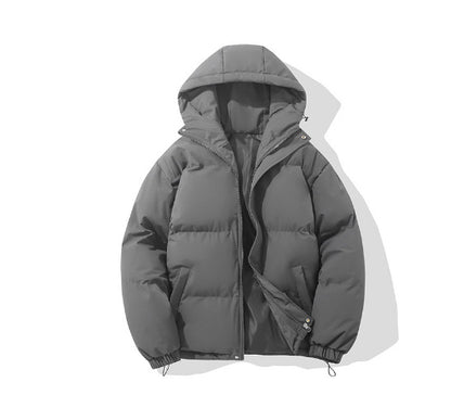 Abrigo con capucha de invierno Loom & Soul™ para hombre – Chaqueta acolchada de algodón grueso con cremallera para calidez y estilo diario