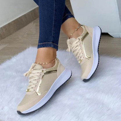 Zapatillas deportivas con cordones Loom & Soul™ para mujer – Calzado informal de malla transpirable para uso diario con comodidad y estilo